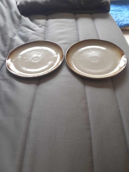 Vente Lot 2  assiettes &agrave; repas en gr&egrave;s