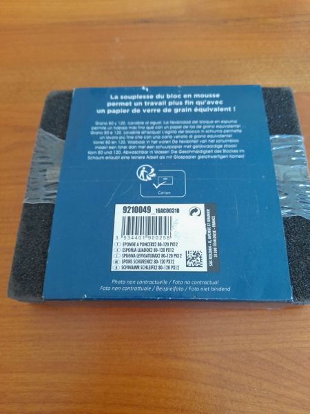 Vente Lot 2 éponges abrasifs - bloc  grain 80 et 120