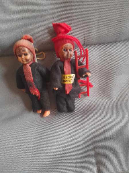 Lot 2 mini poupées petits ramoneurs - vintage