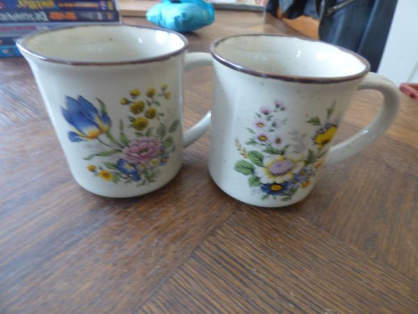 Lot 2 mug avec fleur