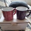 Lot 2 mugs en céramique relax et gourmand