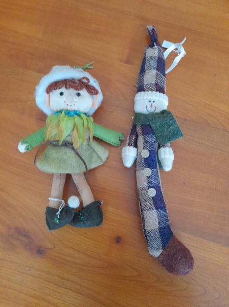 Lot 2 personnages à suspendre jardi enseigne