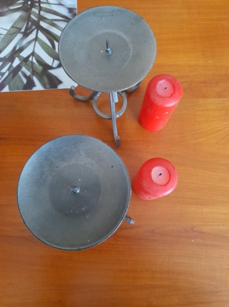 Vente Lot 2 portes bougies en m&eacute;tal