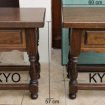 Vente Lot 2 tables chevet, paire bois foncé tiroir