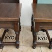 Annonce Lot 2 tables chevet, paire bois foncé tiroir