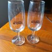 Lot 2 verres publicitaires calvados busnel