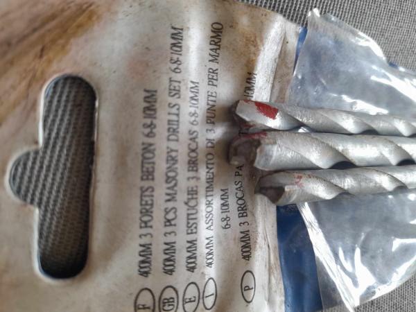 Vente Lot 3 forets - m&egrave;ches &agrave; beton 400 mm