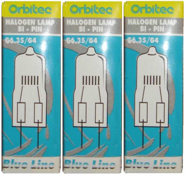 Vente Lot 3 lampes halog&egrave;ne g6.35/g4 12v 50w