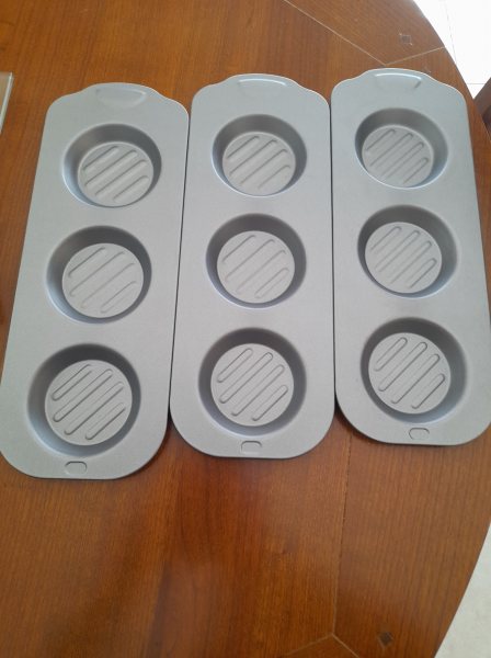 Lot 3 moules de 3 tartes individuels