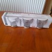 Lot 3 tasses en verres - anses métal