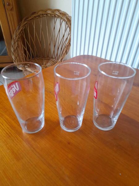Lot 3 verres publicitaire &agrave; bi&egrave;re vega pas cher