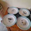 Vente Lot 4 assiettes en pocelaine signé monika heller c