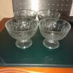 Vente Lot 4 coupes à glace en verre moulé transparent