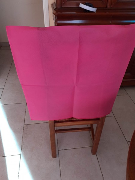 Vente Lot 4 housses de chaise intiss&eacute;es rose fuchsia