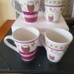 Vente Lot 4 mugs hiboux - françoise saget