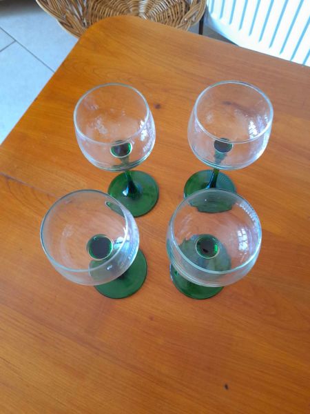 Annonce Lot 4 verres &agrave; vin alsace dopff et irion - luminar