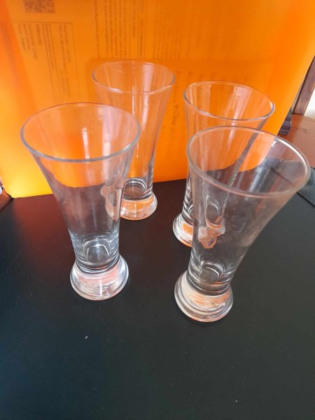 Lot 4 verres tulipes - pastis , ricard , coctails