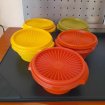 Lot 5 bols boites tupperware -divers couleurs pas cher