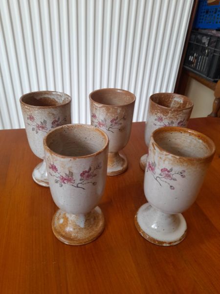 Lot 5 mazagrans en gr&egrave;s