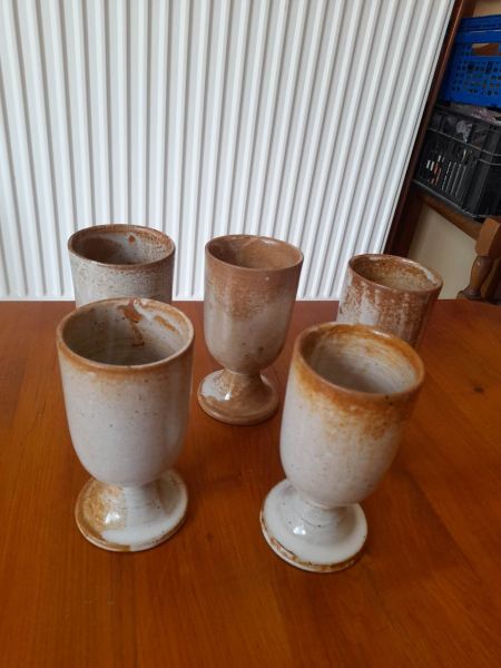 Vente Lot 5 mazagrans en gr&egrave;s