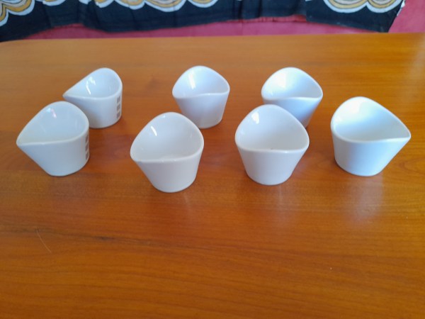 Lot 5 ramequins - bols à sauce céramique blanc pas cher