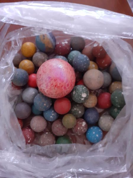 Lot 50 anciennes billes en terre - lot n&deg;3