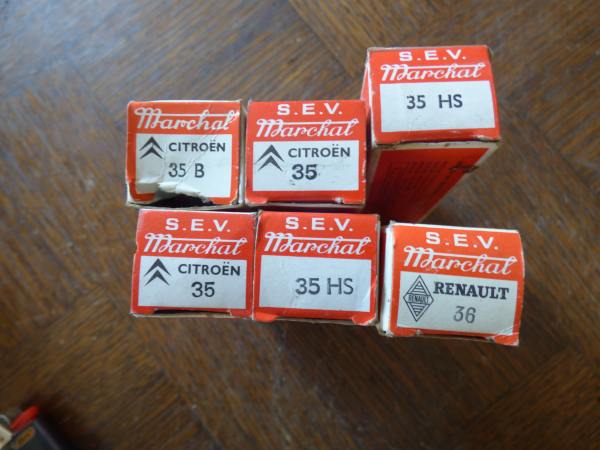 Lot 6 anciennes bougies d'allumage marchal