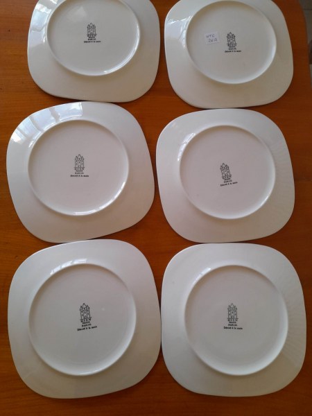 Vente Lot 6 assiettes fromage ou dessert fa&iuml;ence de gien