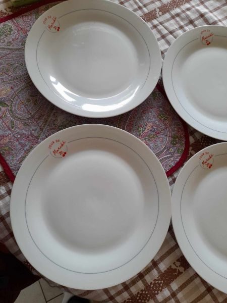 Lot 6 assiettes rondes - assiettes &agrave; repas plates pas cher
