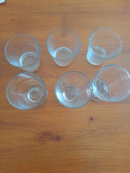 Lot 6 verres d&eacute;pareill&eacute;s pas cher