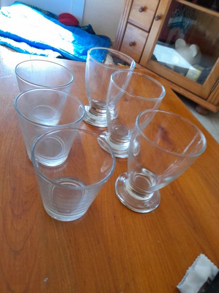 Annonce Lot 6 verres d&eacute;pareill&eacute;s