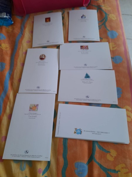 Lot 7 cartes postales sp&eacute;ciales fetes pas cher