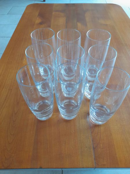 Lot 9 grands verres