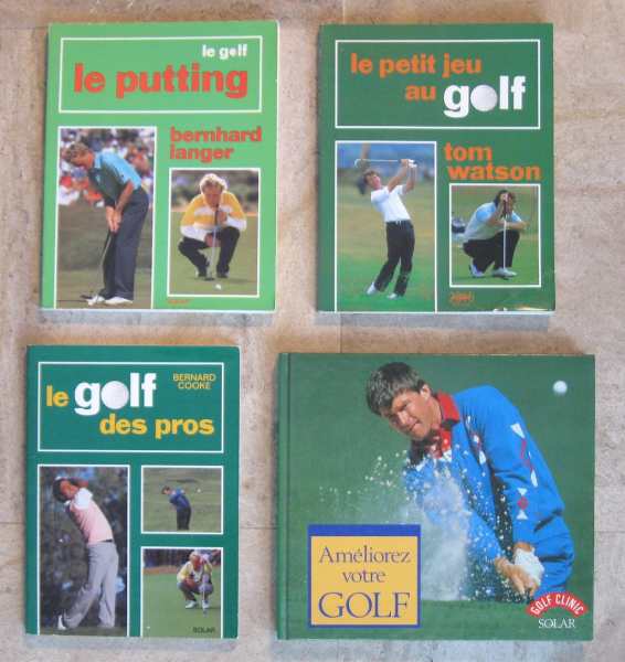 Lot de 15 livres sur le golf