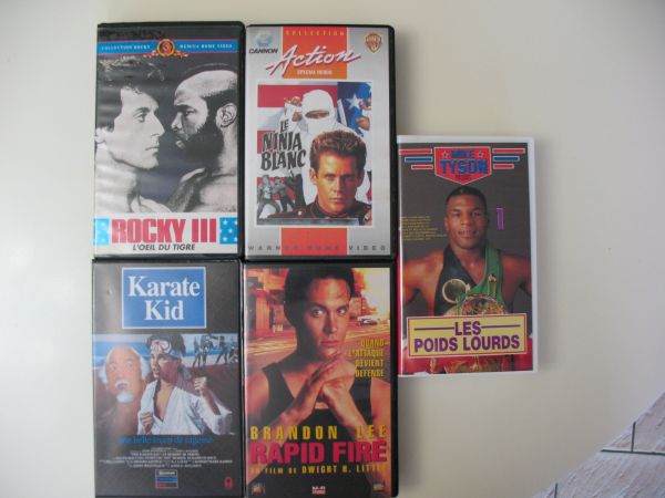 Lot de k7(cassettes)vidéo divers sport de combat