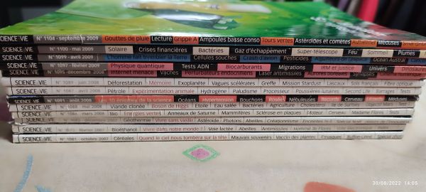 Annonce Lot de sciences et vie anciens