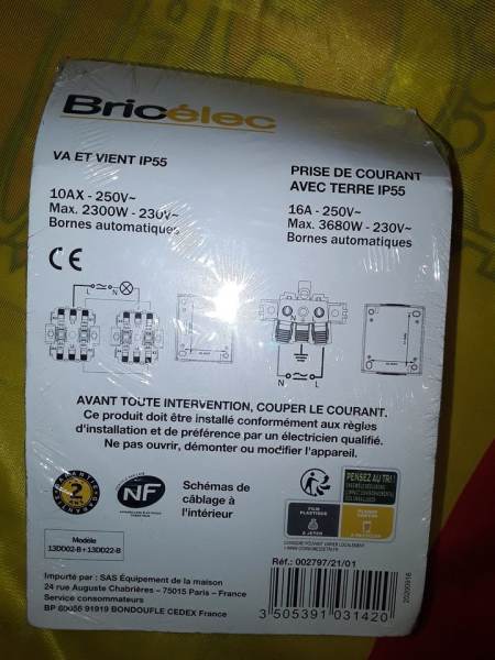 Vente Lot n°12 2va et vient+2 2p+t etanche