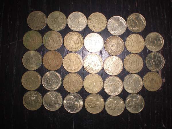 Vente Lot n&deg;4.3 ou n&deg; 4.4 ou n&deg;5 pieces de 10cts - 5 cts