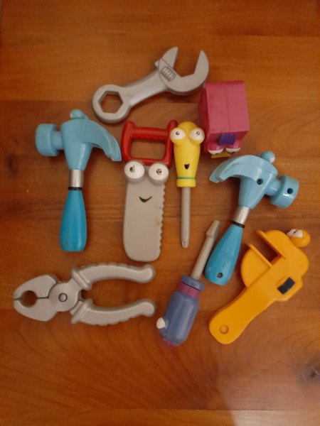 Lot outils jouets pour enfant en plastique