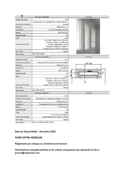 Lots de fen&ecirc;tres et porte-fen&ecirc;tres pvc d'occasion pas cher