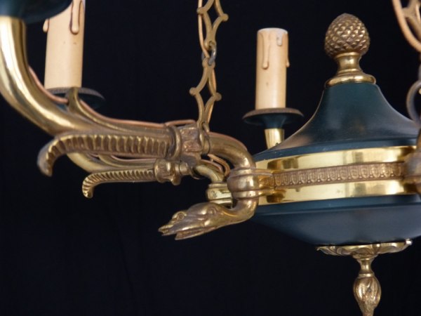 Lustre de style empire 6 feux. pas cher