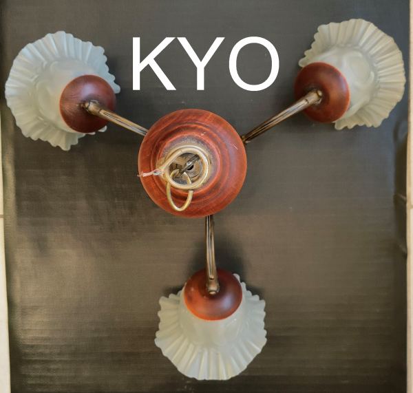 Vente Lustre suspension 3 branches, valois tosel, bois