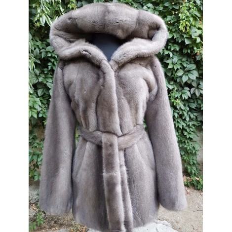 Vente Manteau court en vison, &agrave; capuche