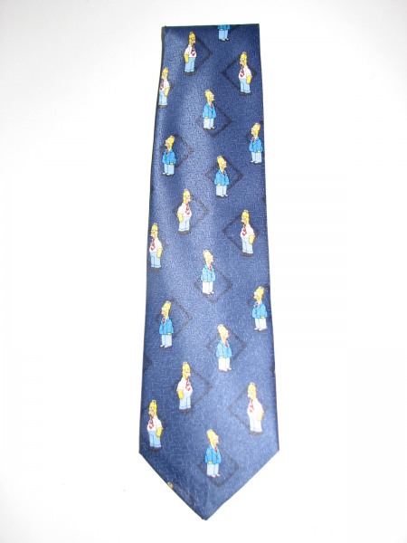 Matt groening - cravate simpson bleue (entier)