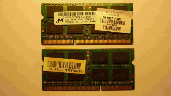 M&eacute;moire pour ordinateur 2 go x 2 pas cher