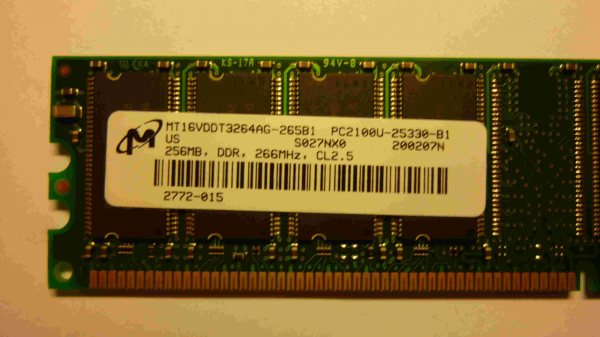 Vente M&eacute;moire pour ordinateur 256 mo