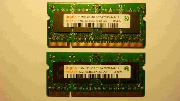 M&eacute;moire pour ordinateur 512 mo x 2