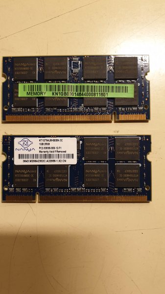 M&eacute;moires pour ordinateur portable