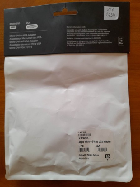 Vente Micro dvi to vga adaptateur mac book air