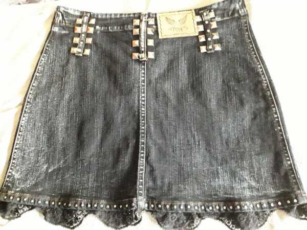 Mini jupe jean noir